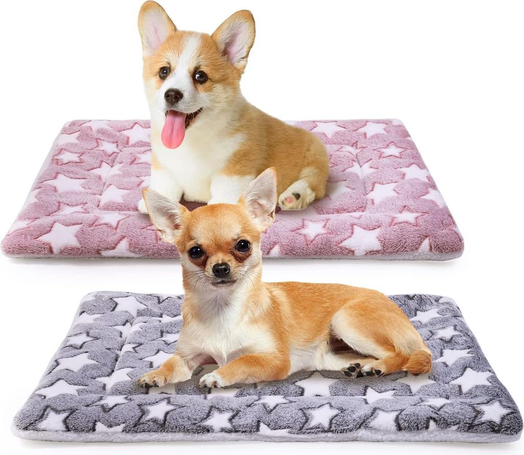 Hunde-Kratzbett Matratze Fleece Haustier Kissen Pad für mittelgroße Hunde Katzen Welpen (M) - 2 Stück, waschbar