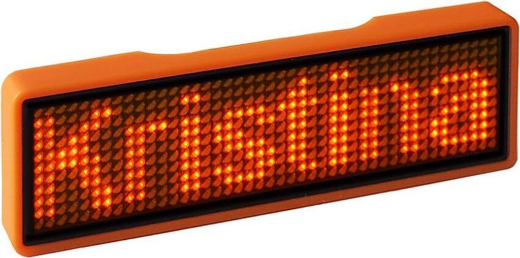Etichetta portanome a LED arancione Etichetta portanome Immagine del prodotto 