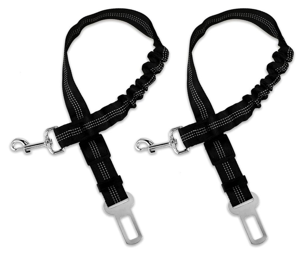 2er Pack Hundegurt für das Auto, 47 bis 70 cm mit drehbarem Clip und reflektierenden Streifen