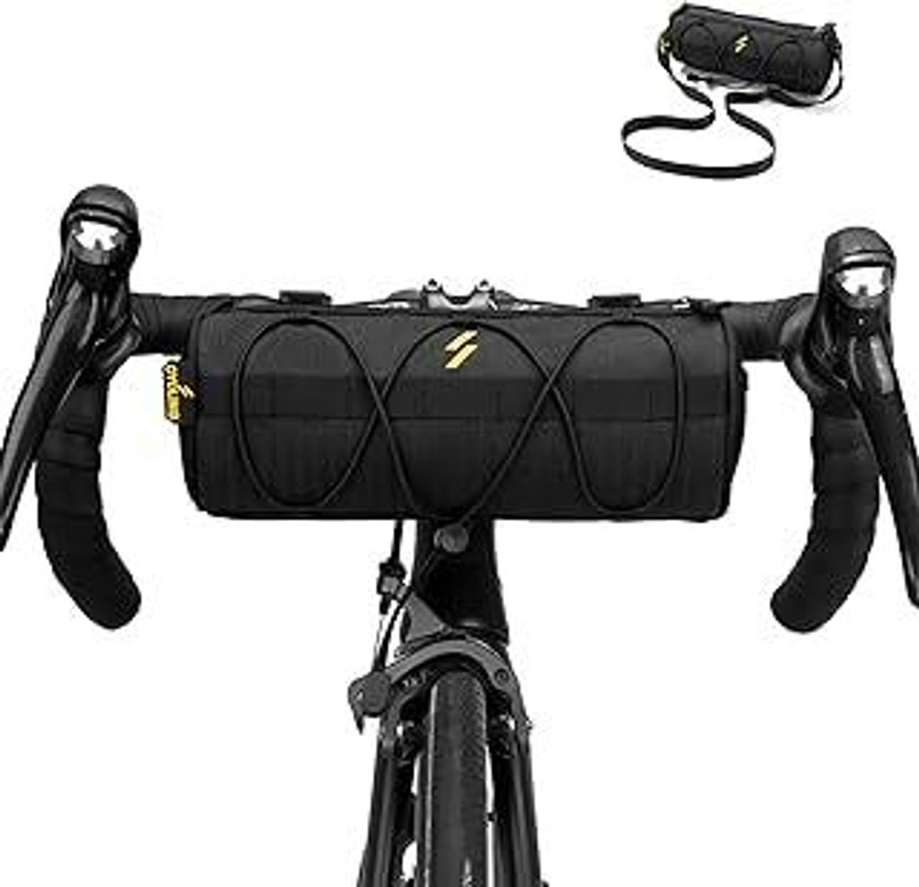 ROCKBROS Lenkertasche Fahrradtasche 2,1L – Fahrradlenker Tasche für MTB, Rennrad, Gravel & E-Bike, Leichte & Robuste Bikepacking Tasche mit Schu...