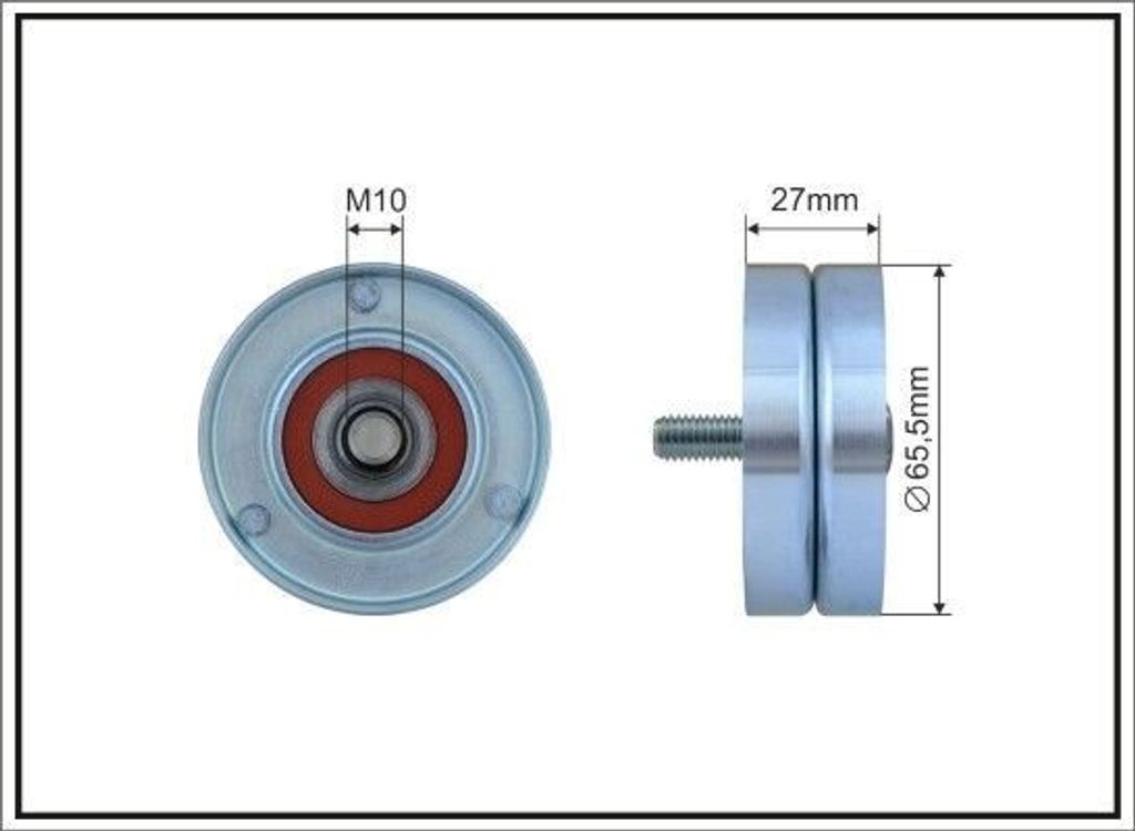CAFFARO 392-11 Spannrolle Keilrippenriemen 66mm passend für MERCEDES-BENZ E-Klasse Limousine (W124) E-Klasse T-modell (S124) für FORD TRANSIT Bus