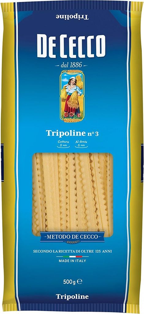 10x Pasta De Cecco 100% Italienisch Tripoline n. 3 Nudeln 500g