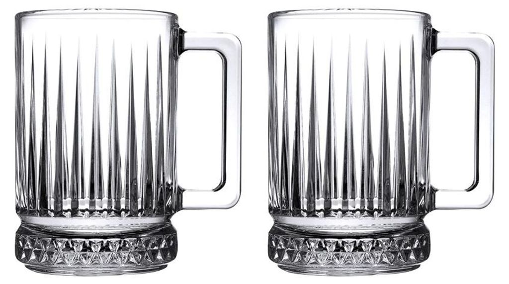 Passabahce Elysia 2er-Gläser-Set mit Henkel Teeglas 310ml