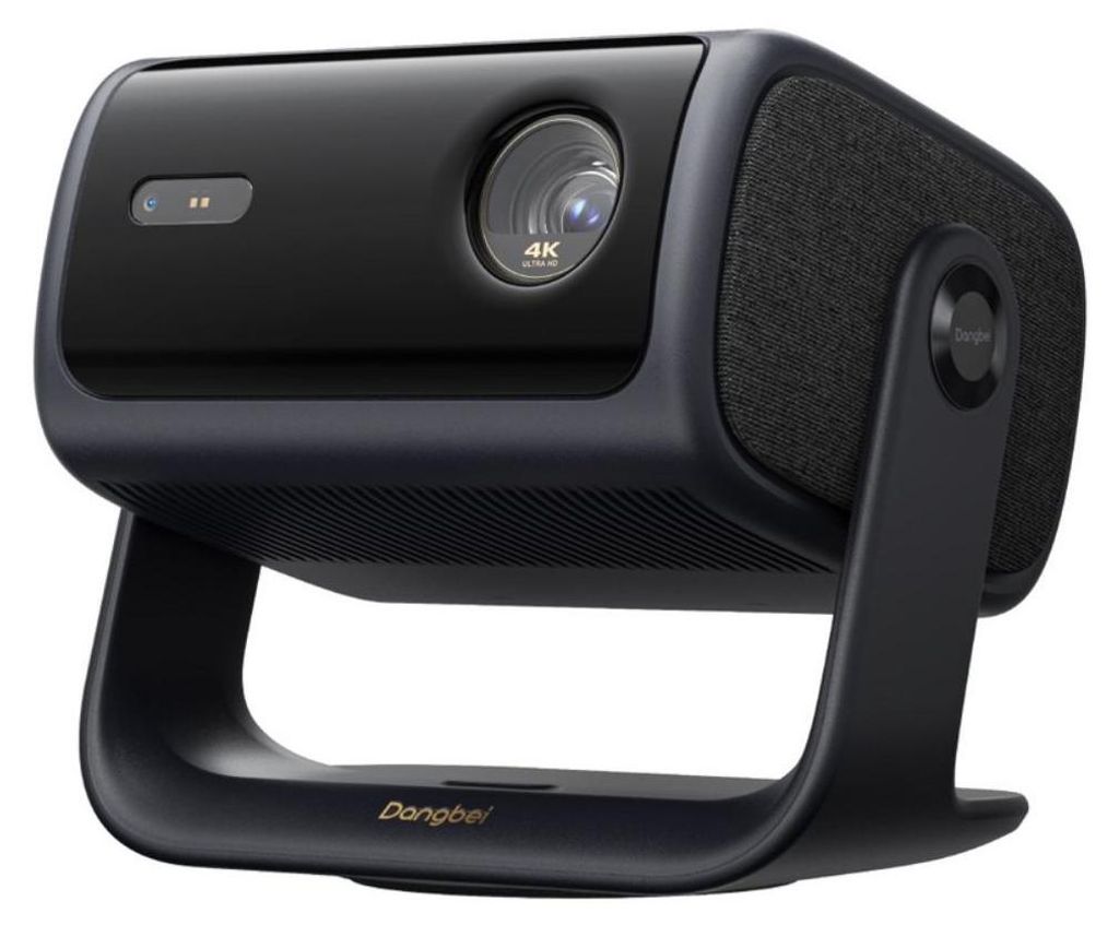 Dangbei MP1 Max 4K Beamer mit flexiblem Gimbal-Standfuß und Produktbild 