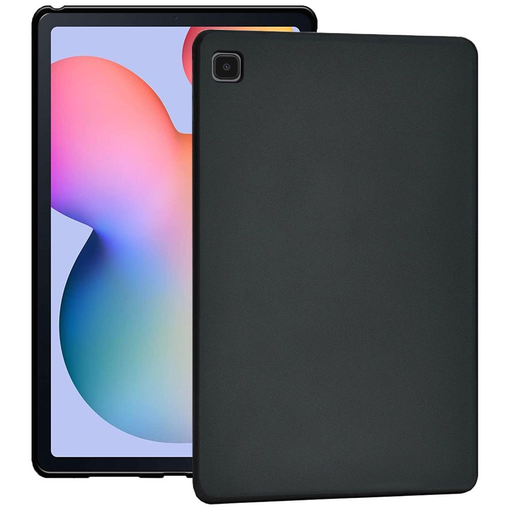 Conie Tablet Silikon Cover für Samsung Galaxy Tab S6 Lite 10.4 P615 TPU Case Schutz Hülle Tasche in Schwarz matt