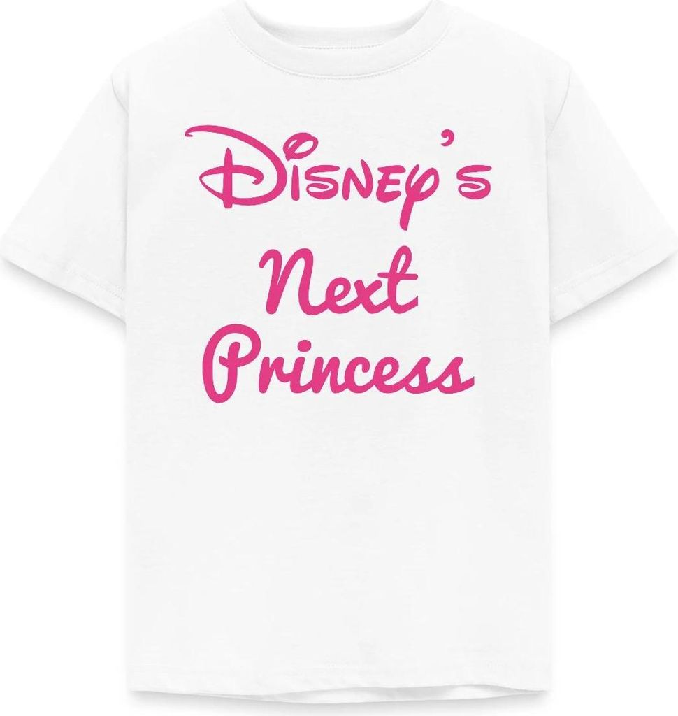 Disney Prinzessinen Disneys Next Princess Spruch Kinder T-Shirt, 98/104 (3-4 Jahre), Weiß