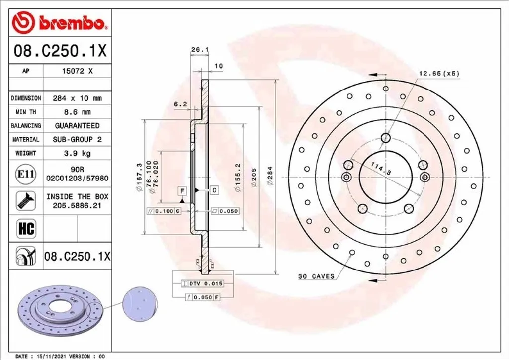 Améliorez votre freinage avec le disque de frein arrière Brembo Xtra