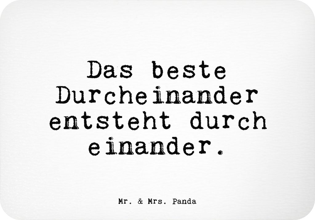 Mr. & Mrs. Panda Kühlschrankmagnet Das beste Durcheinander entsteht... - Weiß - Geschenk, Partner, wandmagnet, Sprüche, Valentinstag, Notizhalte...