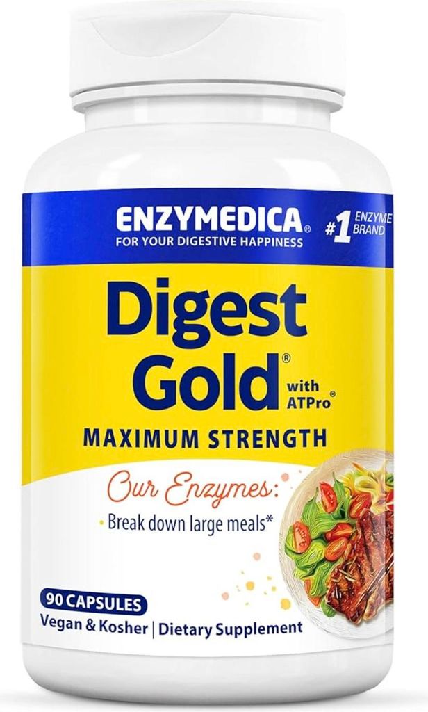 Enzymedica Digest Gold Maximum Strength, tráviace enzýmy, Obrázok produktu 