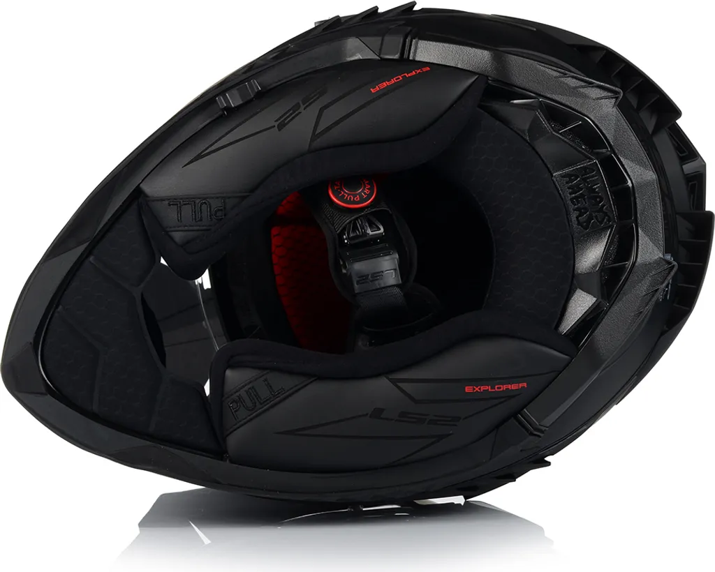 Casque motocross LS2 MX701 Explorer Solid noir mat taille M pour enduro - 14