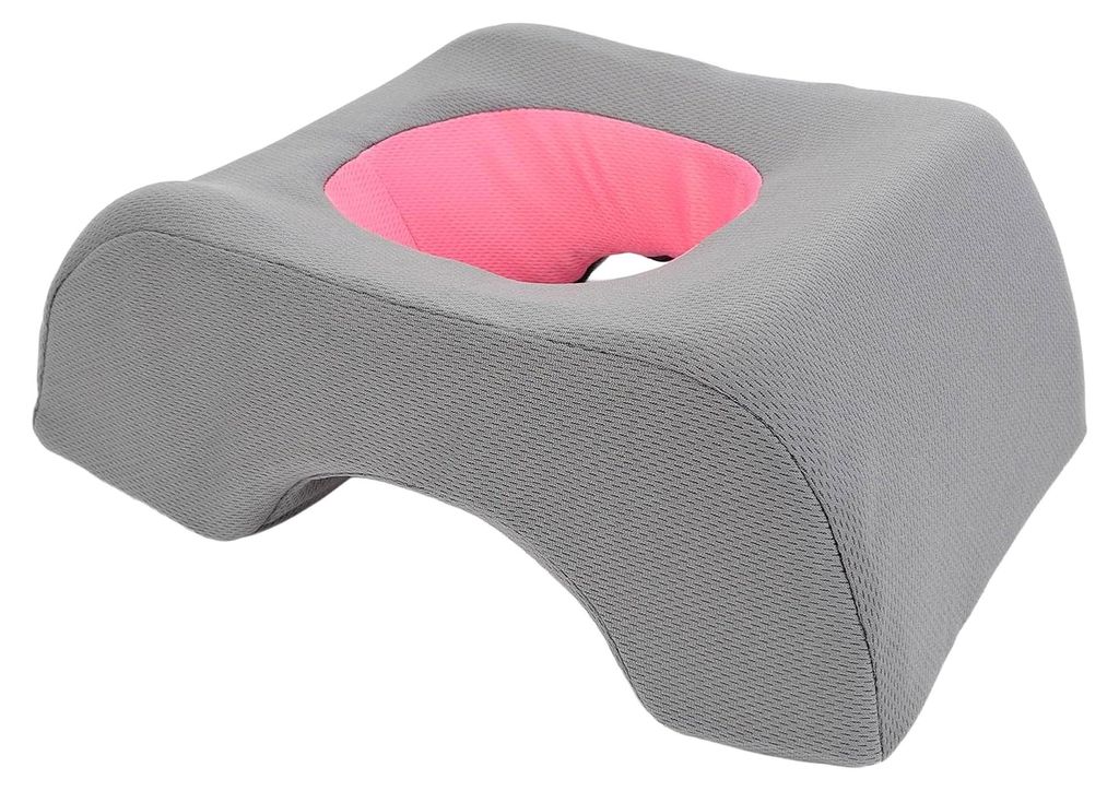 Gesichtskissen für die Bauchlage, weich, ergonomisch, hohl, Kopfstütze für Beautysalon, Memory-Schaum, 11 x 21 x 30 cm (Graurosa)