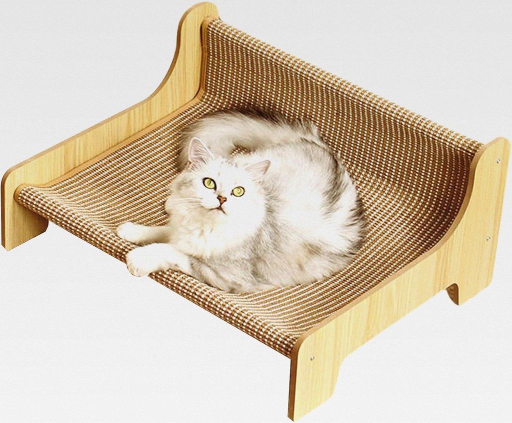 Katzenkratz Lounge - Kratzmöbel Mit Liegefläche | 2in1 Sisal Ruhe & Spiel Indoor Balkon Terrasse Möbelschutz