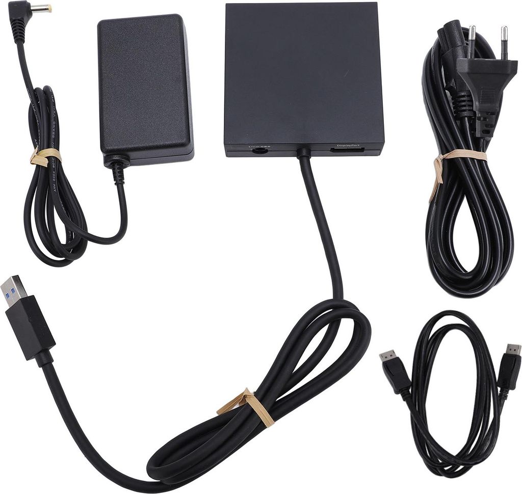 PC-Adapter-Zubehör-Set, Strom- und DisplayPort-Kabel, erweitern Sie die Spielebibliothek, um Spiele auf VR2 SteamVR EU-Stecker zu spielen