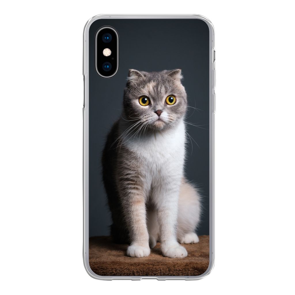 MuchoWow® Handyhülle Schutzhülle Hülle für iPhone X Katze - Produktbild 