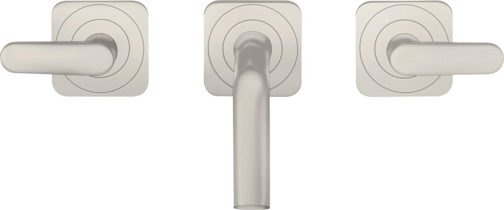 hansgrohe AXOR Citterio 3-Loch Waschtischarmatur Unterputzmodell für Wandmontage mit Auslauf 166 mm, Hebelgriffen und Rosetten, 34313800