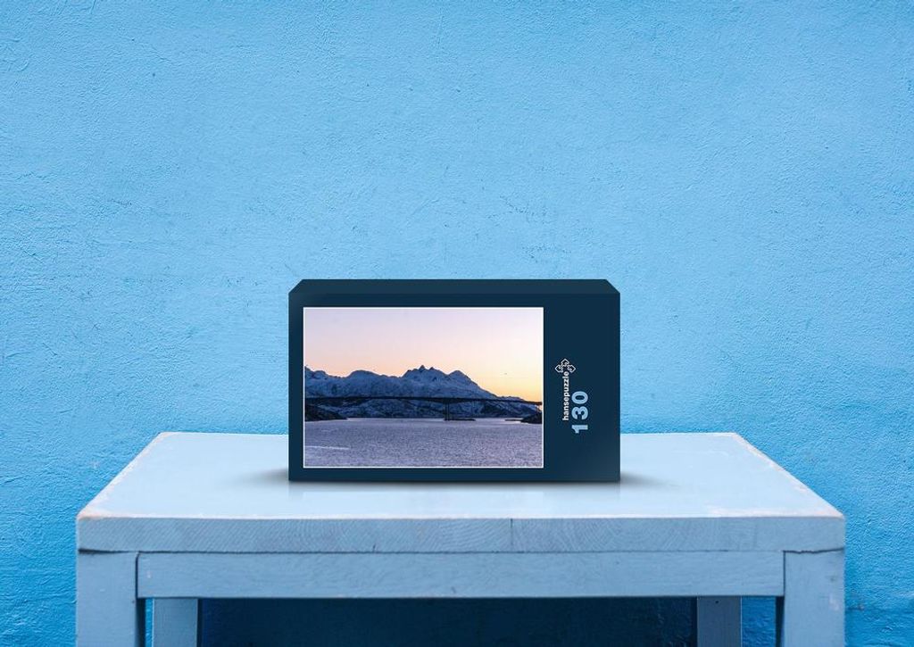 hansepuzzle 73247 - Sonnenuntergang Puzzle, 130 Teile, Natur, 28,7 x 20,0cm mit hochwertiger Aufbewahrung, Kartonbox und wiederverschließbarem Beutel