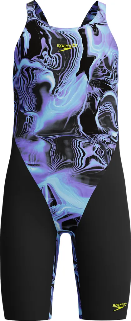 Maillot de Bain de Compétition Fille Speedo Fastskin Dos Ouvert Bleu