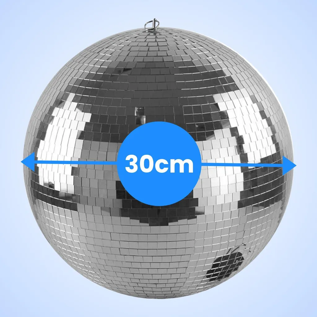 Palla a Specchio per Feste 30cm - Set Completo Motore e Sfera Specchi - 5