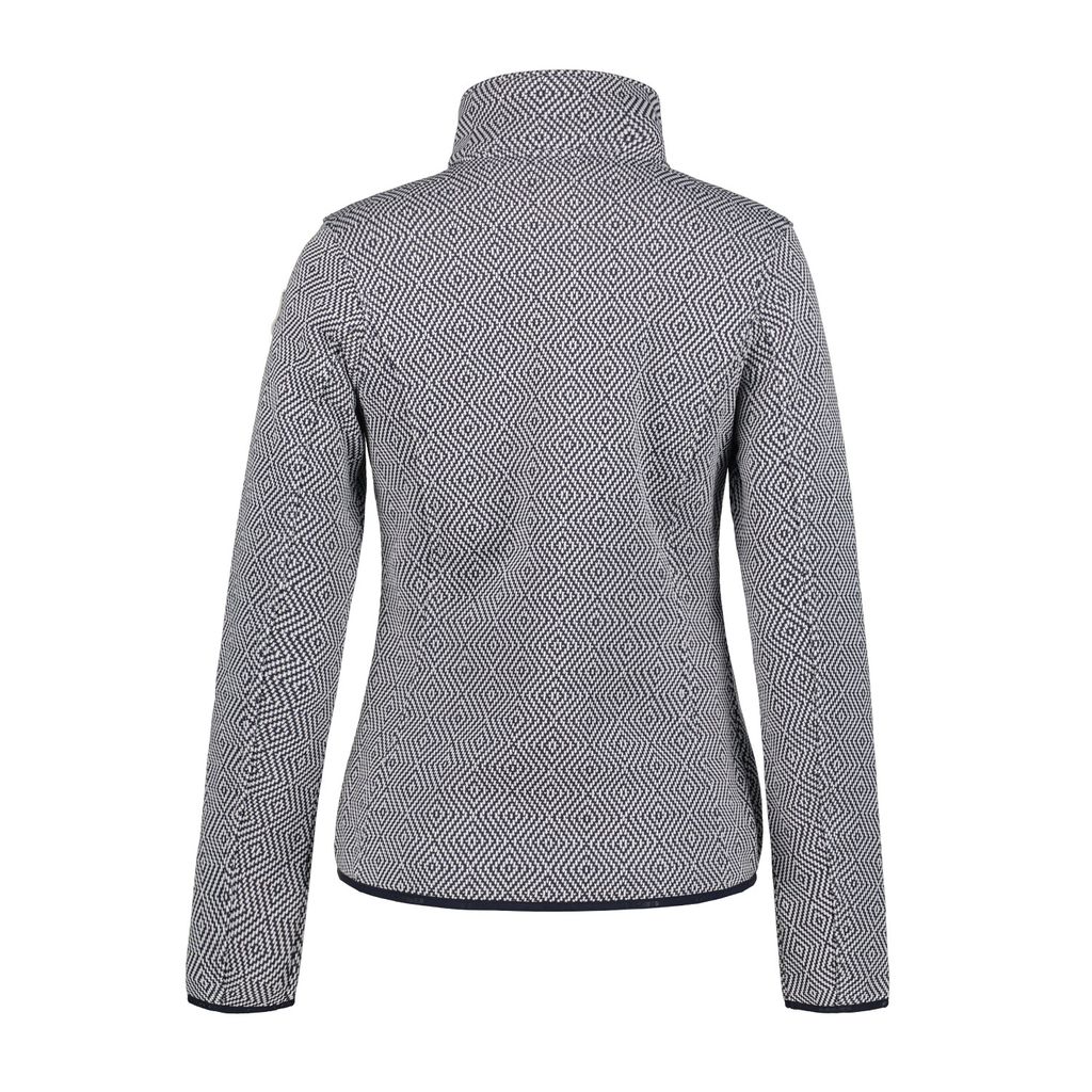 Strickfleecejacke In Eucalyptus-schwarz-gemustert | Produktbild-Vorschau 2