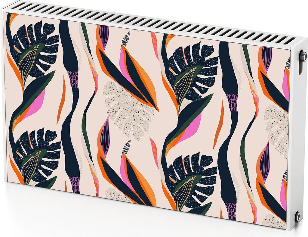 Natur Grünes Blatt – Magnetische Heizkörperabdeckung – 100x60 cm – Magnet Heizkörperabdeckung – 3D Würfel – Heizkörperverkleidung ...