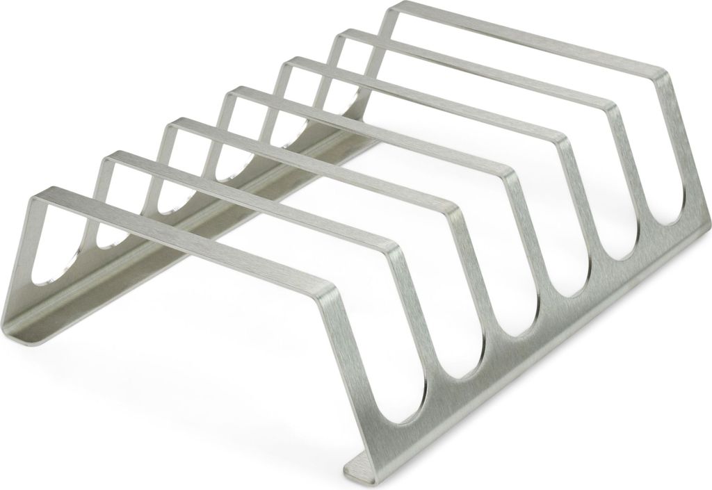 Edelstahl Rippchenhalter | RibRack - für 6 rundum knusprige Spareribs vom Grill & Backofen