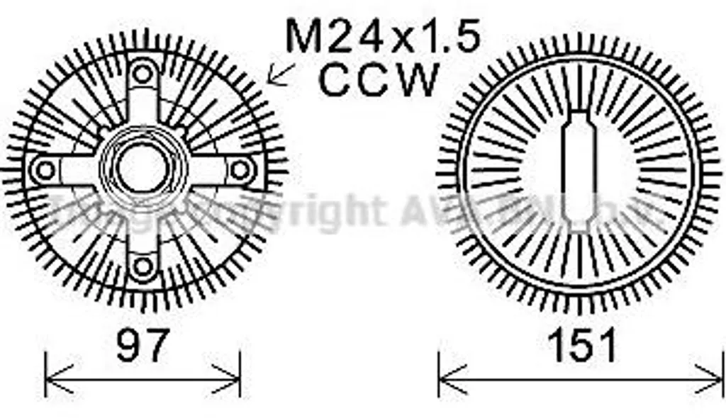 Embrayage de ventilateur de refroidissement AVA pour modèles de Série 7