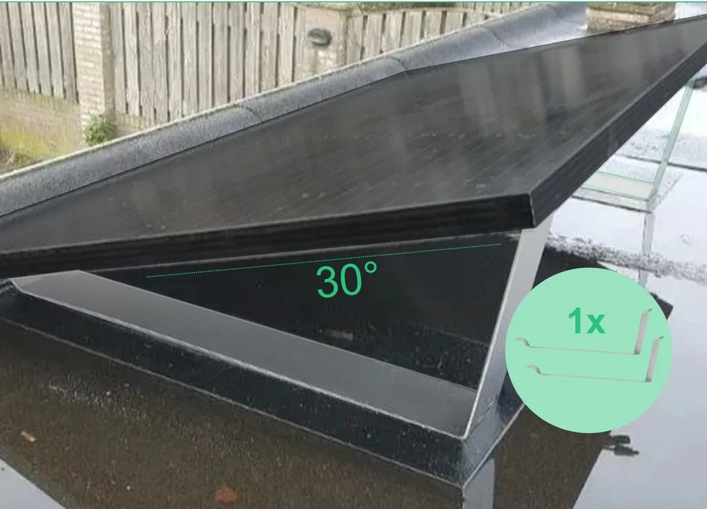 Support solaire toit plat horizontal robuste en aluminium pack de 2