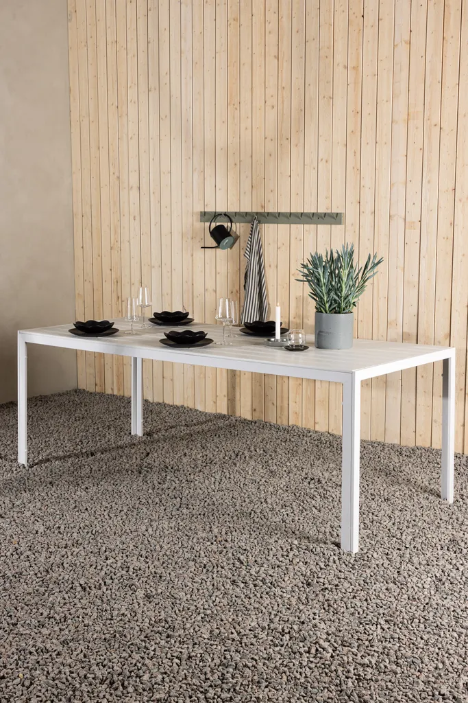 Table de jardin Break 90x205cm blanche idéale pour repas de famille - 6