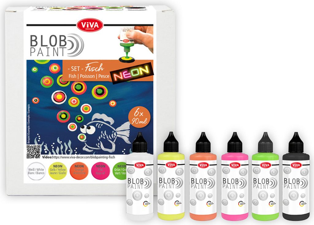 ViVA DECOR Blob Paint Farbset "Fisch" 6-teilig