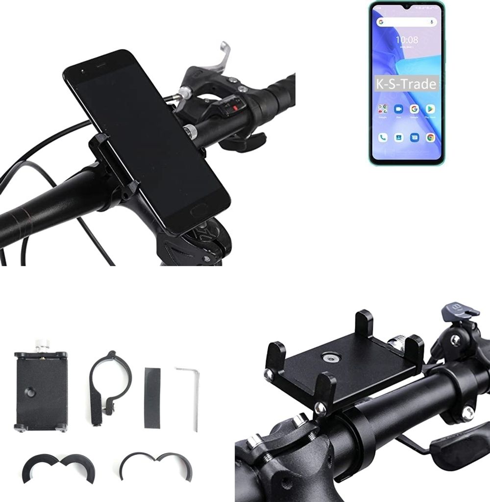 K-S-Trade Handyhalterung für das Fahrrad kompatibel mit UMIDIGI Power 5s Halter Lenkstange Fahrradhalterung Motorrad Bike Mount Befestigung