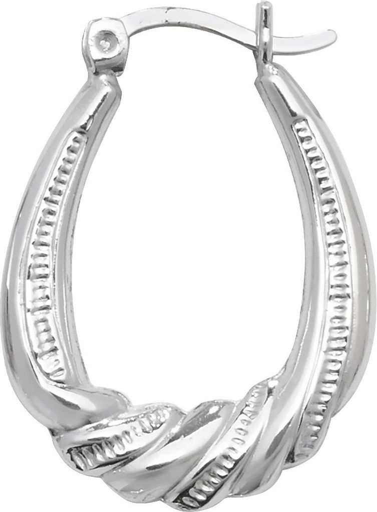Stylische 925 Sterling Silber Damen - Paar Creolen - 26mm*19mm; TRS22663