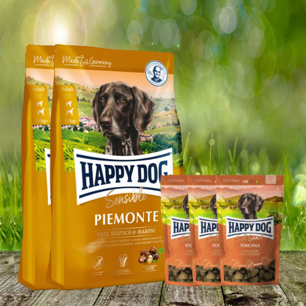 Happy Dog Sensible Piemonte 2 x 10 kg + Happy Dog Soft Produktbild 
