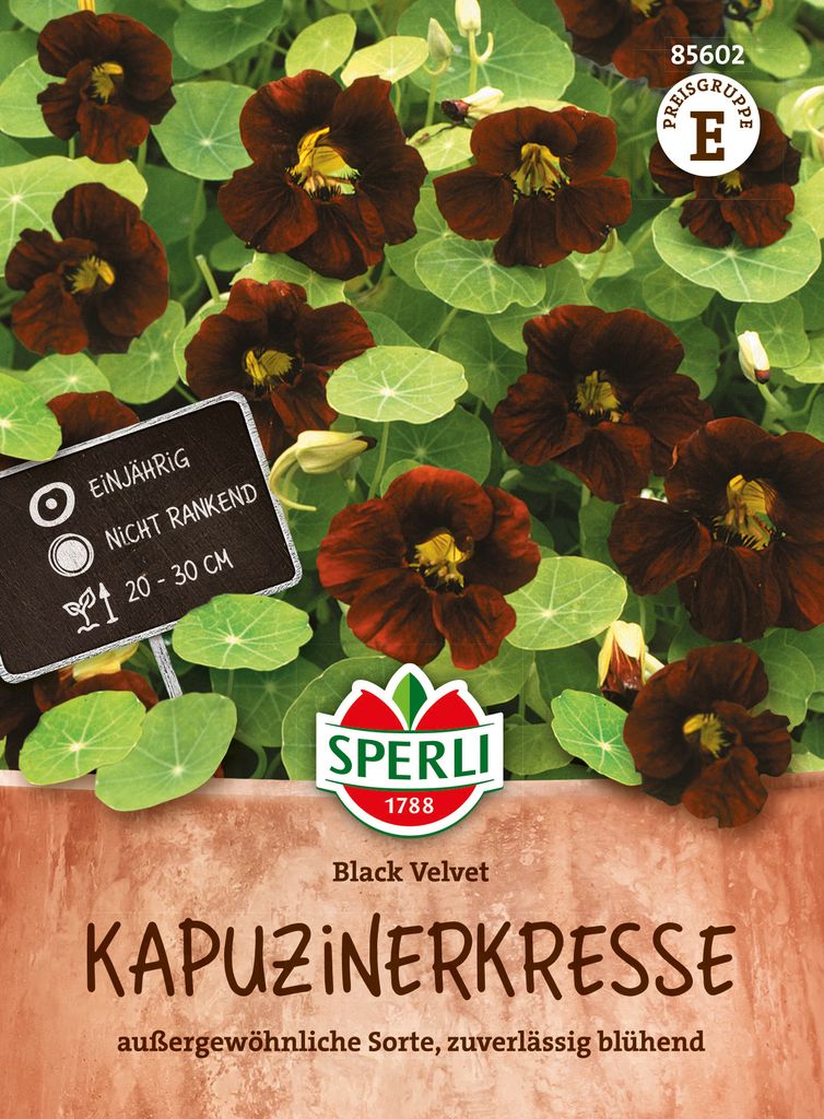 SPERLI Kapuzinerkressesamen Black Velvet Tropaeolum minus Produktbild 