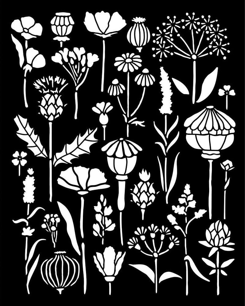 Stamperia Schablone Herbarium Silvae 20x25 cm