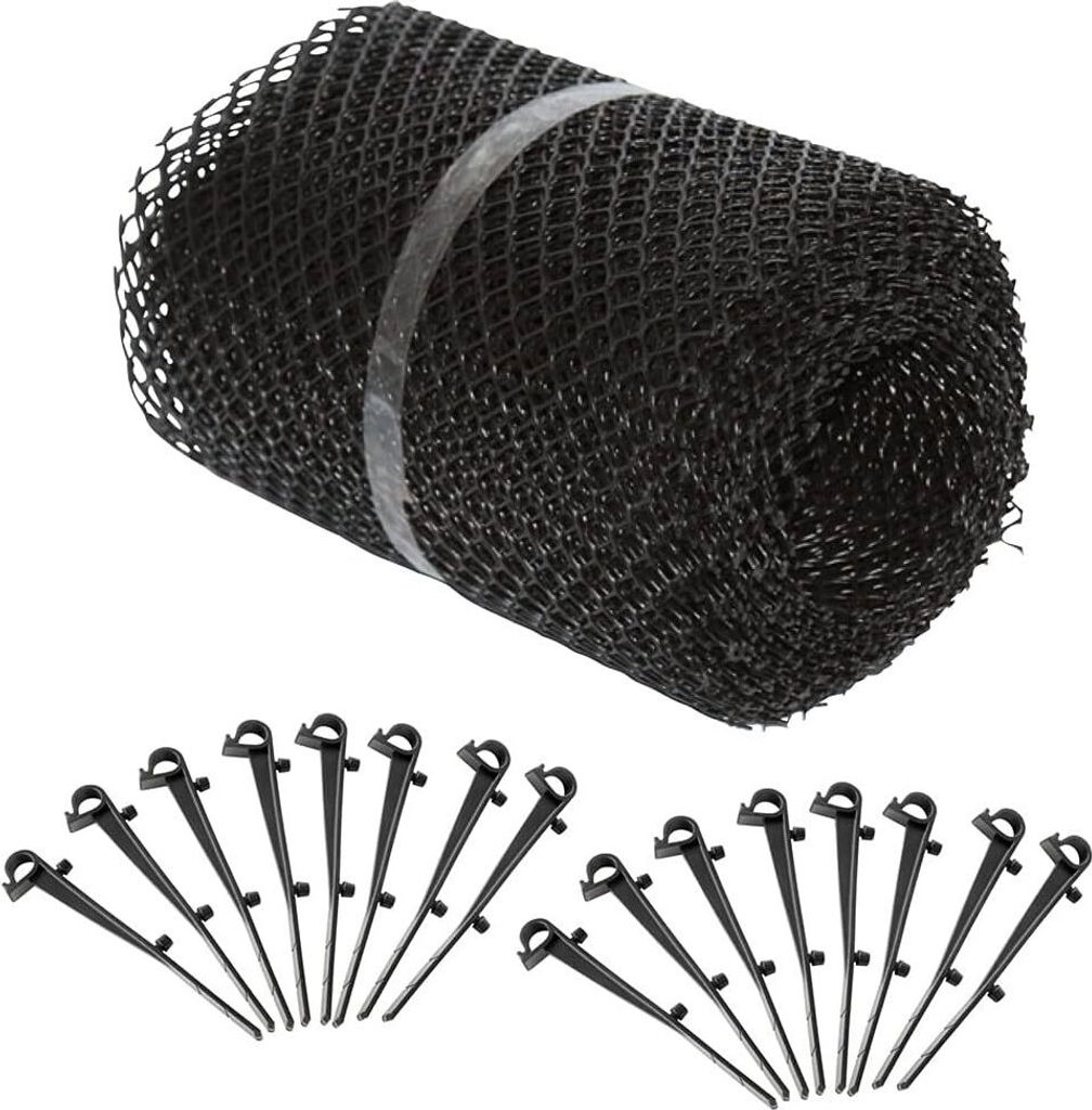 15 cm x 8 m Dachrinnen-Schutz-Maschen-Rolle, Kunststoff-Dachrinnen-Schutz-Mesh-Schutz-Abdeckungen Schmutz Verstopfungs-Schutznetz