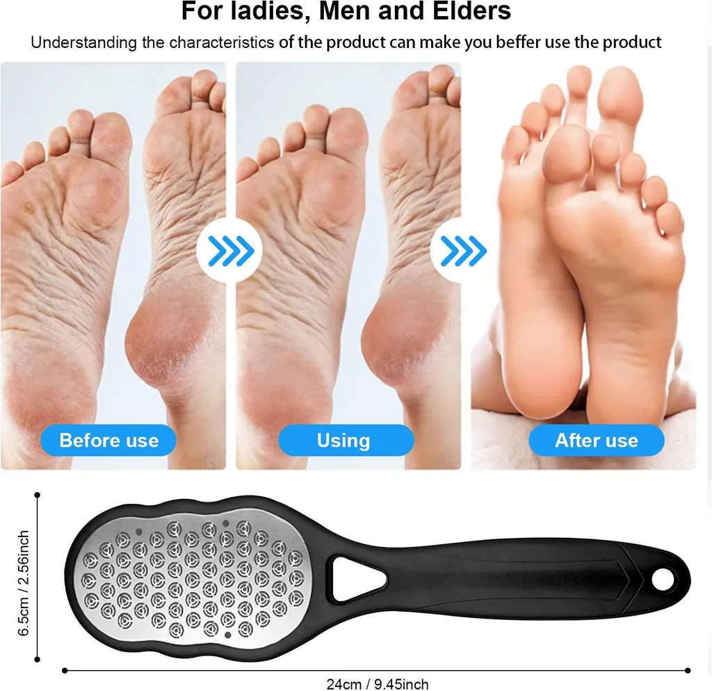 Lime à pieds robuste en acier inoxydable avec manche ergonomique