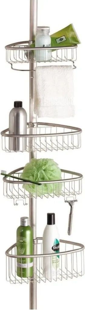 Etagère de douche d'angle NILO 60 cm - Structure chromée anti-rouille