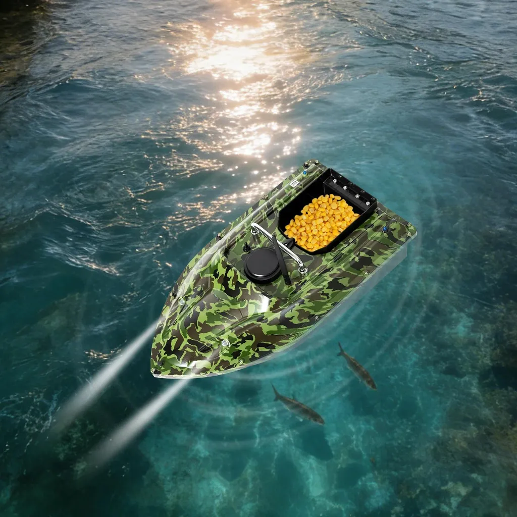 Bateau amorceur télécommandé 500m avec capacité 1,5kg - Modèle Vert - 3