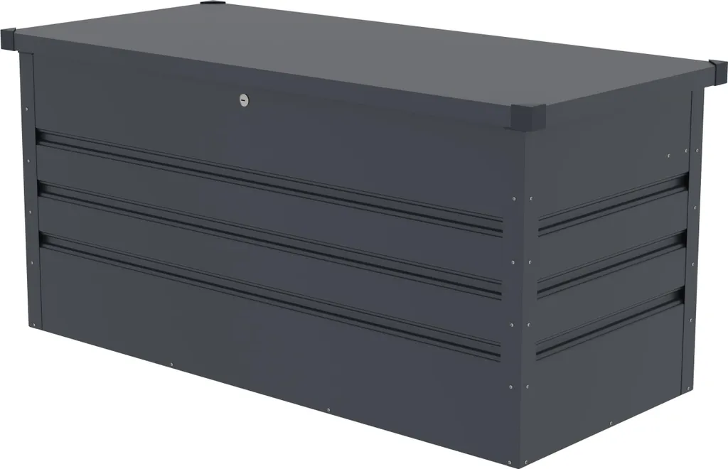 Bac à fleurs G21 Denver 280 L en métal gris anthracite grand format - 3