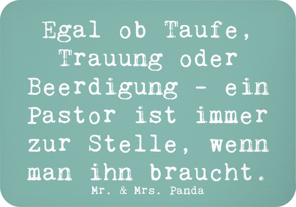 Mr. & Mrs. Panda magnet Spruch Pastor Begleiter - Meeresbrise - Geschenk, whiteboardmagnet, Berufsprodukte, Berufspassion, Taufbegleitung, wandmagn...