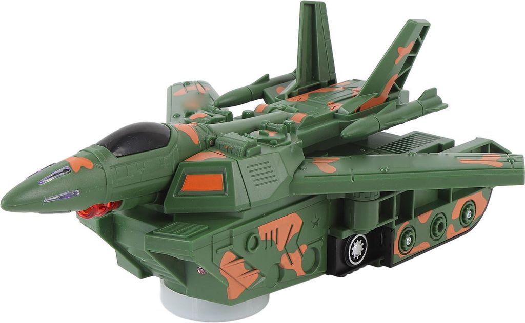 Elektrischer Panzerkämpfer, der Flugzeug verwandelt, universelles Fahrlicht, Musik, Kinderspielzeugauto für