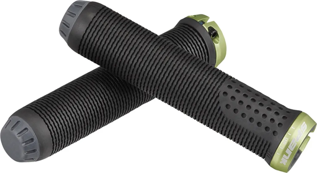 Poignée de Guidon VTT Spank Spike 30 Lock-On Grip 30mm x 145mm Noir Vert