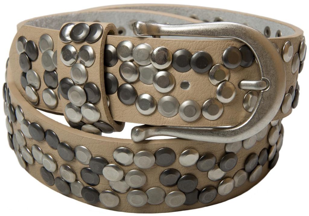 styleBREAKER Damen Nietengürtel 4 cm | Kunstleder mit Produktbild 
