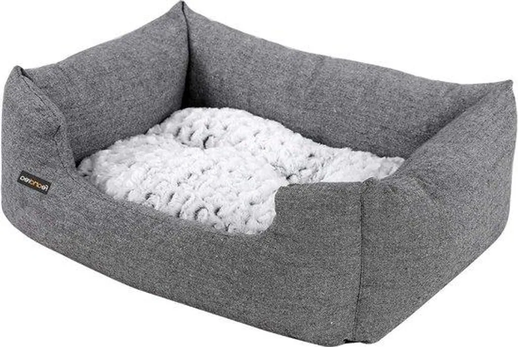 Petit panier pour chien 60x50x20 cm avec fond antidérapant gris anthracite