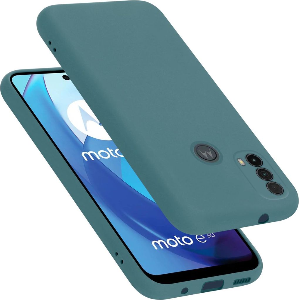 Cadorabo Schutzhülle für Motorola MOTO E20 / E30 / E40 Hülle in Grün Handyhülle Case Cover TPU Etui