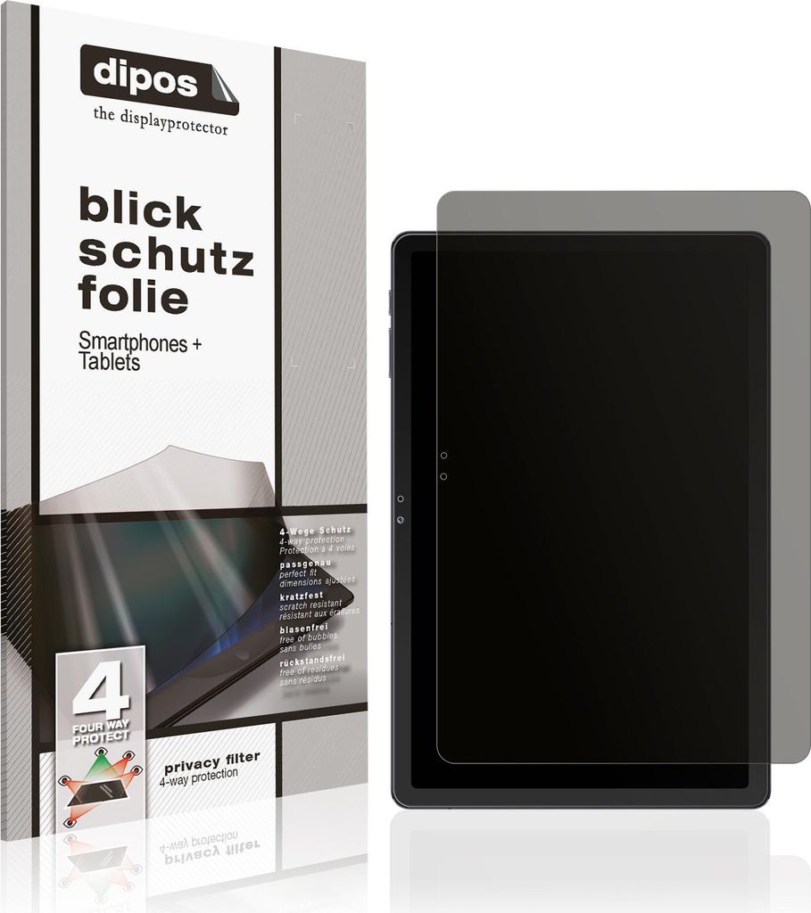 Blickschutzfolie für Vale Tablet V11E LTE matt Schutzfolie Folie Display Schutz dipos