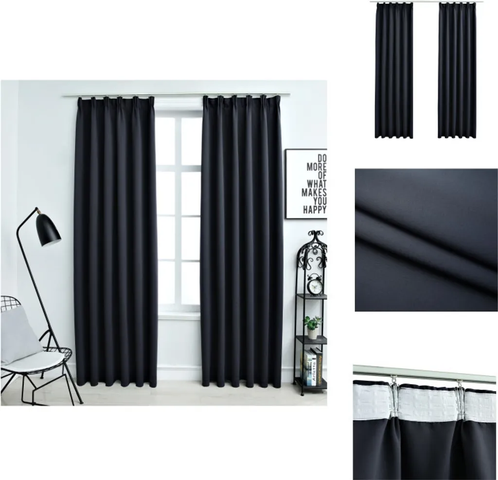 Tende vidaXL Oscuranti Antracite 140x245cm - Soluzione Blackout