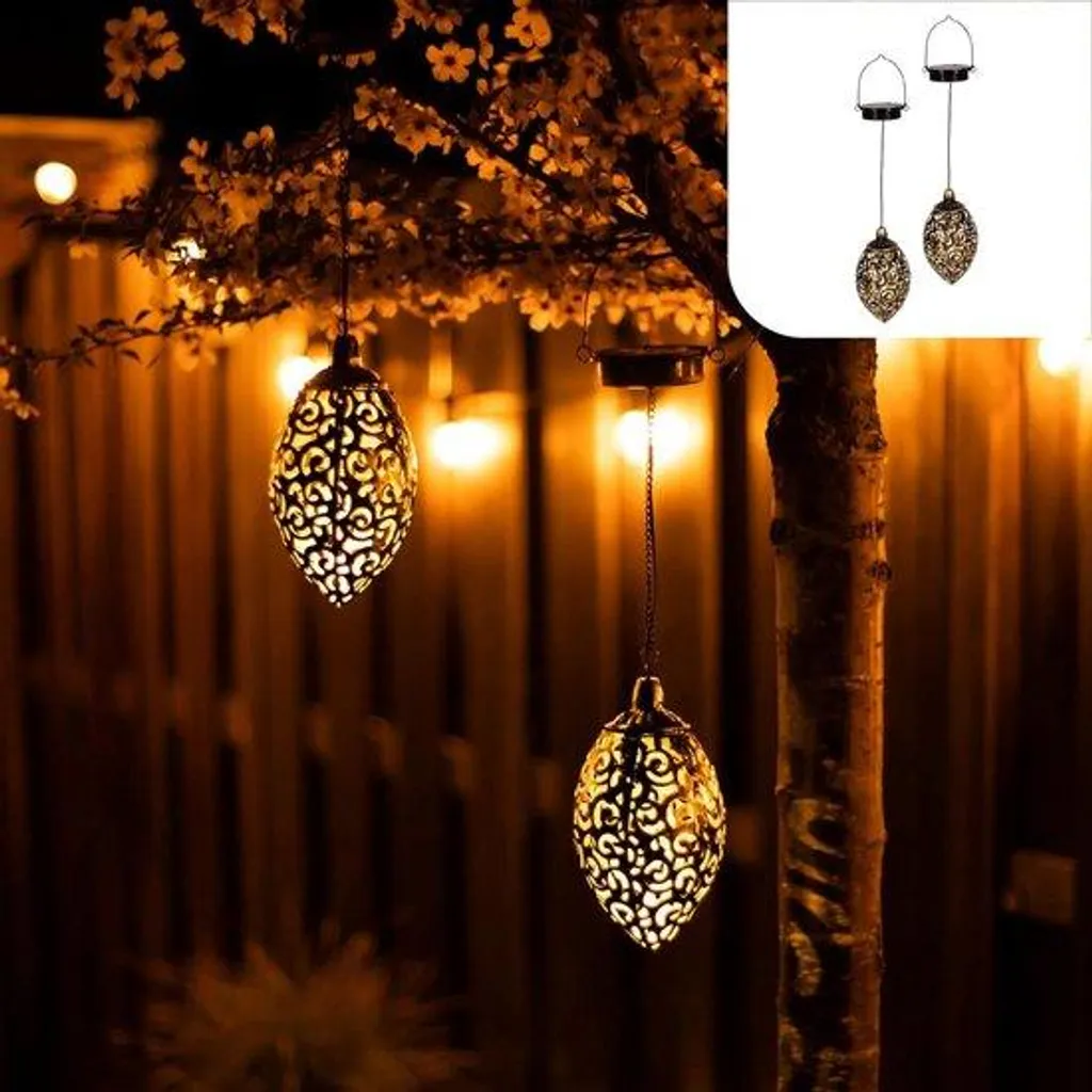Lanterne solaire métal extérieur : fini les câbles avec ce lot de 2 LED