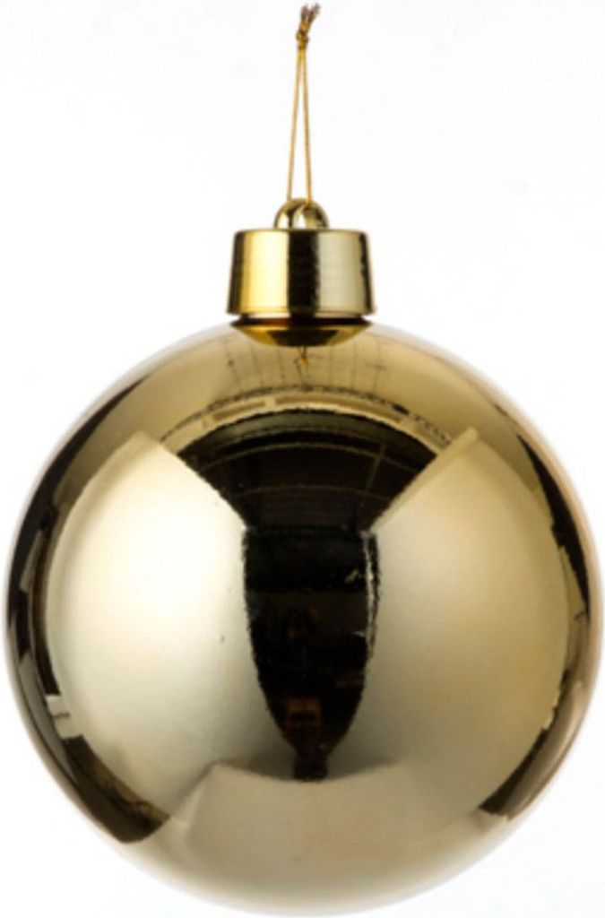House of Seasons Weihnachtskugel Kunststoff Gold D20cm