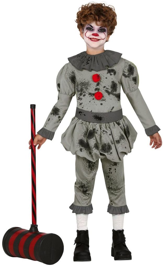 Costume da clown dell'orrore per ragazzi, taglia:140/146 Immagine del prodotto 